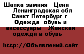 Шапка зимняя › Цена ­ 650 - Ленинградская обл., Санкт-Петербург г. Одежда, обувь и аксессуары » Женская одежда и обувь   